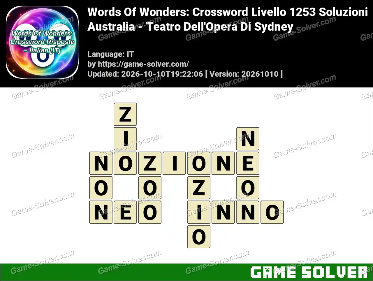 Words Of Wonders: Crossword Livello 1253 Soluzioni – Australia – Teatro Dell’Opera Di Sydney